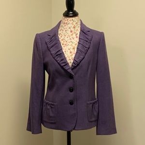 Purple ruffle blazer Armani Collezioni